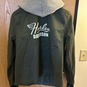 Harley Davidson Patched Jacket with Hood